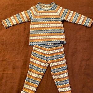 Patagonia Baby Micro D matching crew and pant set, 2T